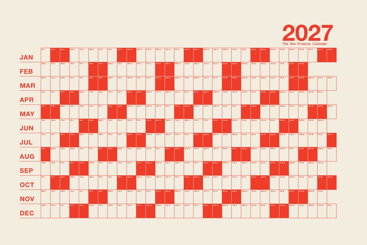 2027 One Promise Calendar